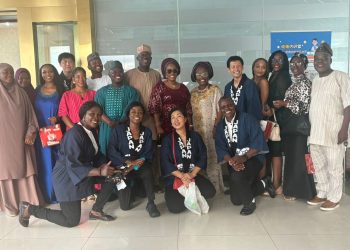 Picture with a cross section of guests including Chairman of Mainland Local Government (Honorable Mrs Omolola Essien) Chairman Victoria Island Iru LCDA (Mrs Rasheeda Adu), MD Ajinomoto (Mr Noriyuki Oguchi), MD Hidemi Consulting (Mrs Hidemi Obiorah), President KANI (Dr Sarumoh M. Bolu), KANI Lagos Coordinator (Mrs Bukky Shobajo Oyebanji), Director in Lagos State Ministry of Agriculture and Food Systems (Dr Idris)